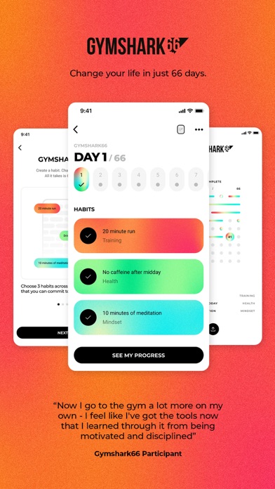Gymshark app screenshot 1