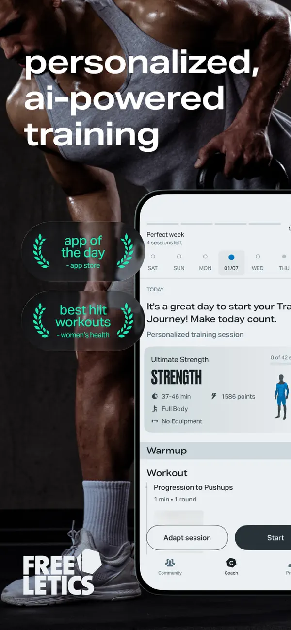 Freeletics app screenshot 1