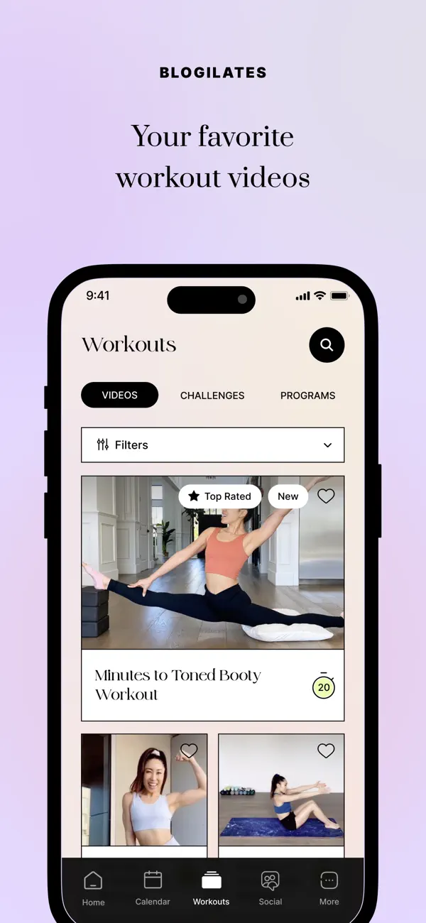 Blogilates app screenshot 1