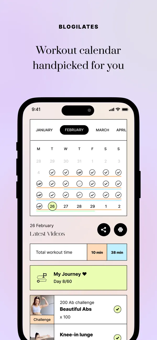 Blogilates app screenshot 2